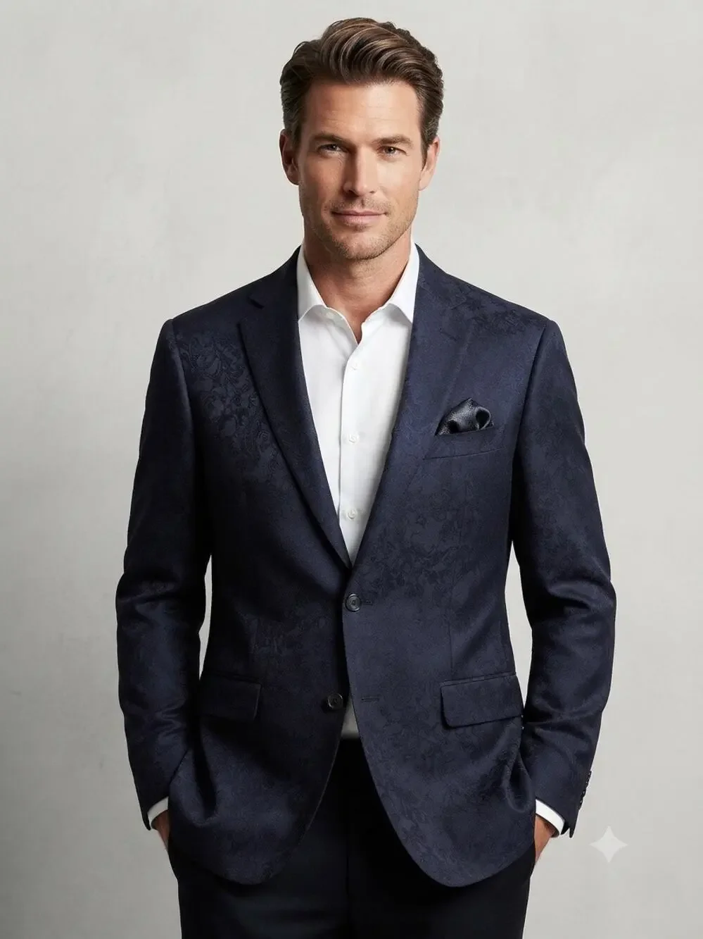 Alfani floral blue dinner jacket size 38 S